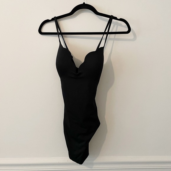 Seafolly Petal Edge Sweetheart One Piece Swimsuit Black US Size 8 Beach Classic - Picture 2 of 9
